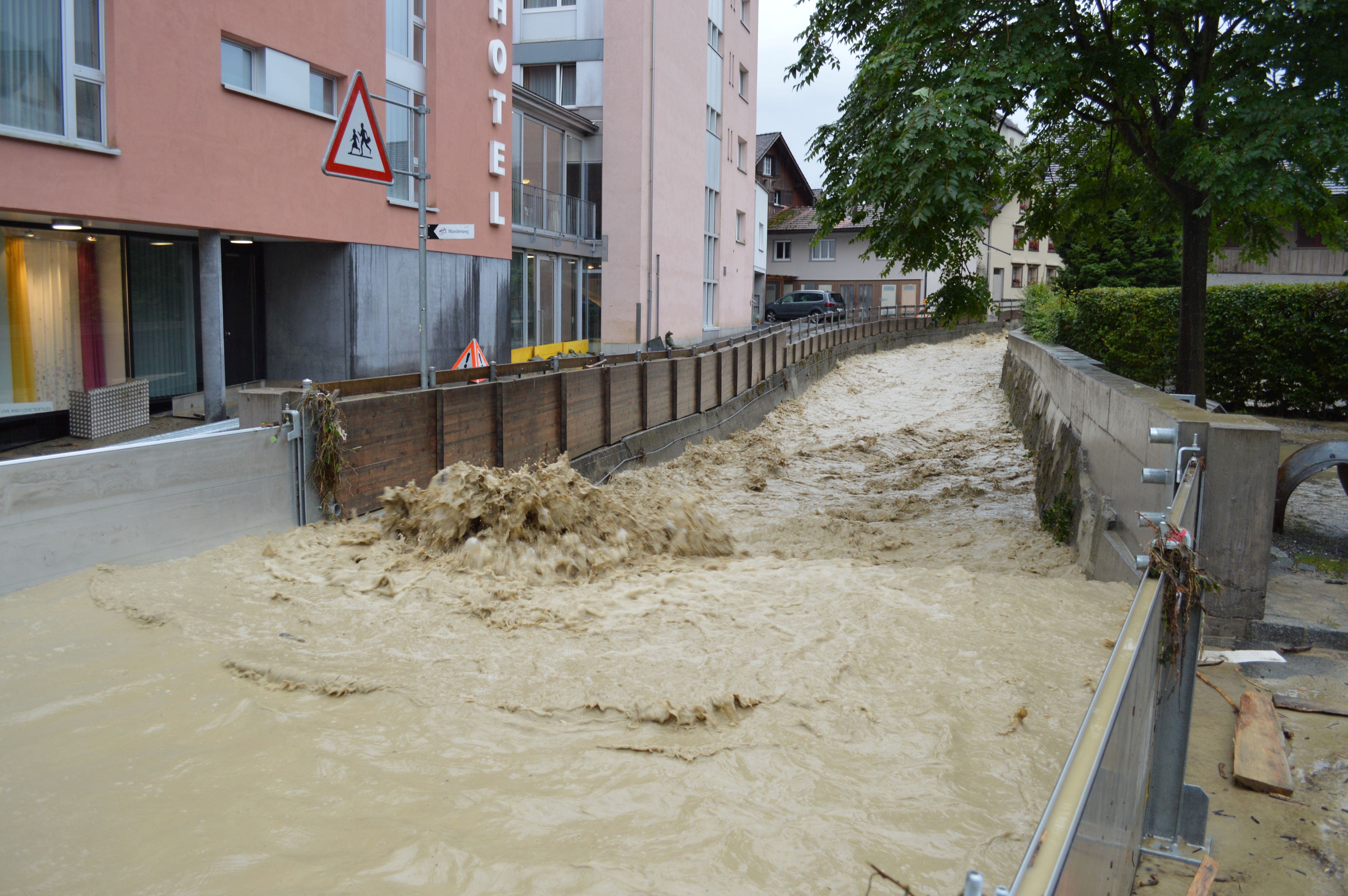 Einsatzplanung Altstaetten Hochwasser